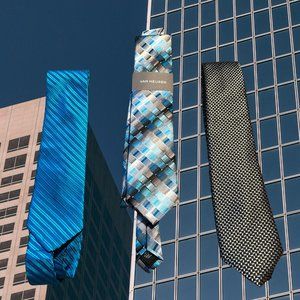 3 Pack of Never Worn Neck Ties: Nicole Miller, Van Heusen, Michael Kors